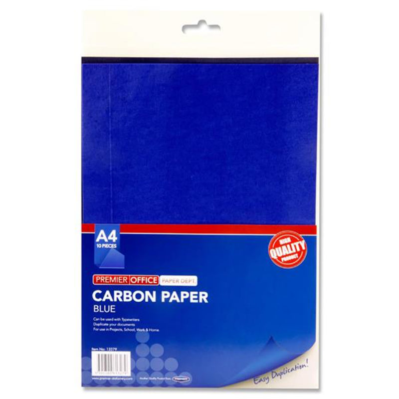 Premier Office A4 Sheets Carbon Paper - Blue - Pack of 10