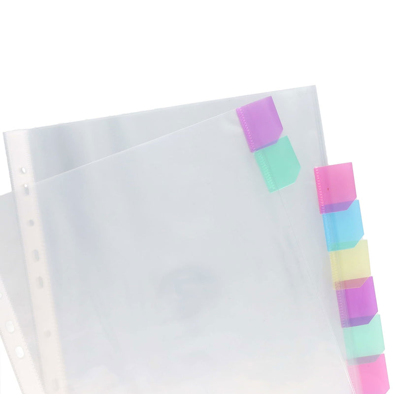 Premier Office A4 Subject Divider Protective Punched Pockets - 10 Tabs
