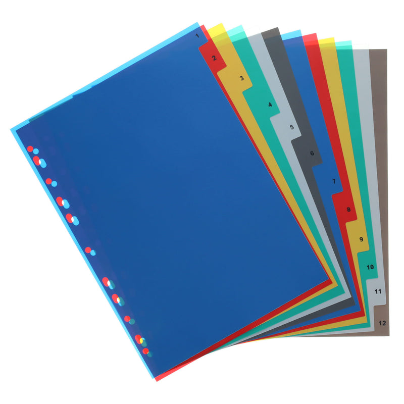 Concept A4 Numbered 1-12 Subject Dividers