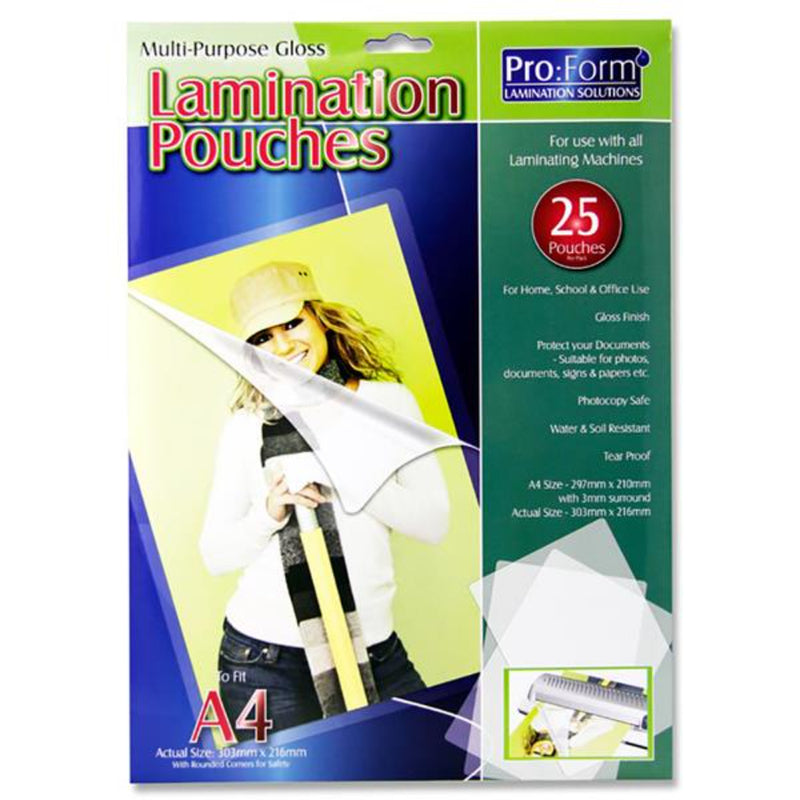 Pro:Form A4 Laminating Pouches - Pack of 25