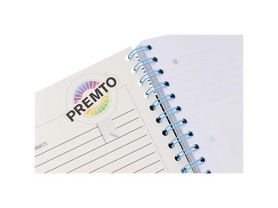 Premto Pastel A4 Wiro Project Book - 5 Subjects - 200 Pages - Pink Sherbet