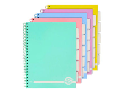 Premto Pastel A4 Wiro Project Book - 5 Subjects - 200 Pages - Pink Sherbet