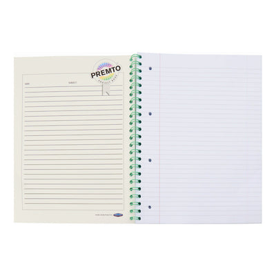 Premto Pastel A4 Wiro Notebook - 200 Pages - Mint Magic