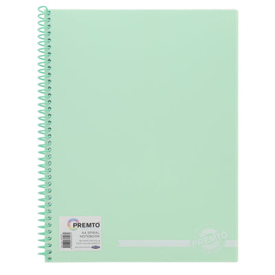 Premto Pastel A4 Spiral Notebook PP - 160 Pages - Mint Magic