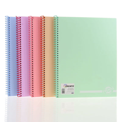 Premto Pastel A4 Spiral Notebook PP - 160 Pages - Papaya