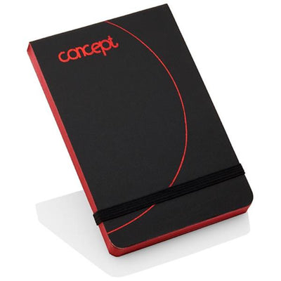Concept A7 Little Black Flipover Notebook with Elastic Closure - 192 Pages