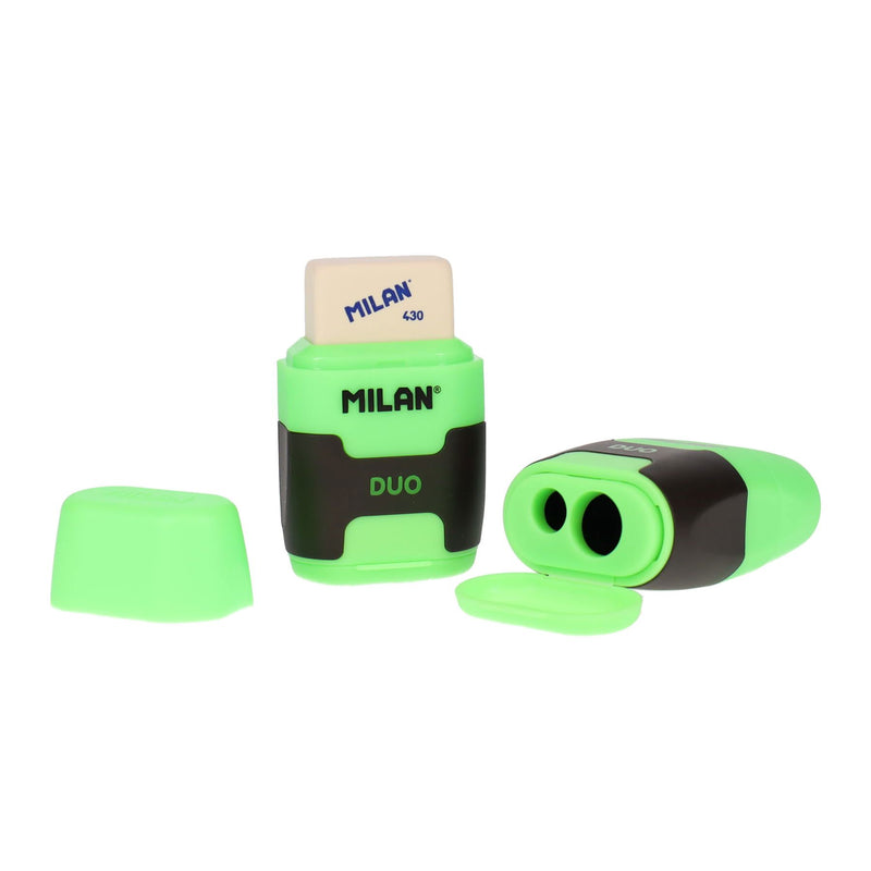 Milan Compact Touch Duo Eraser & Sharpener - Green