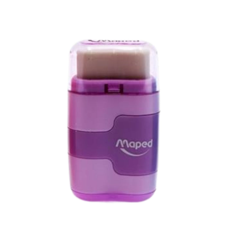 Maped Duo Twin Hole Sharpener & Eraser - Purple