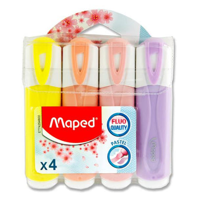 maped-fluopeps-pastel-highlighters-pack-of-4|Stationery Superstore
