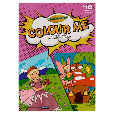World of Colour A4 Perforated Colour Me Colouring Book - 48 Pages - Weekend Adventures