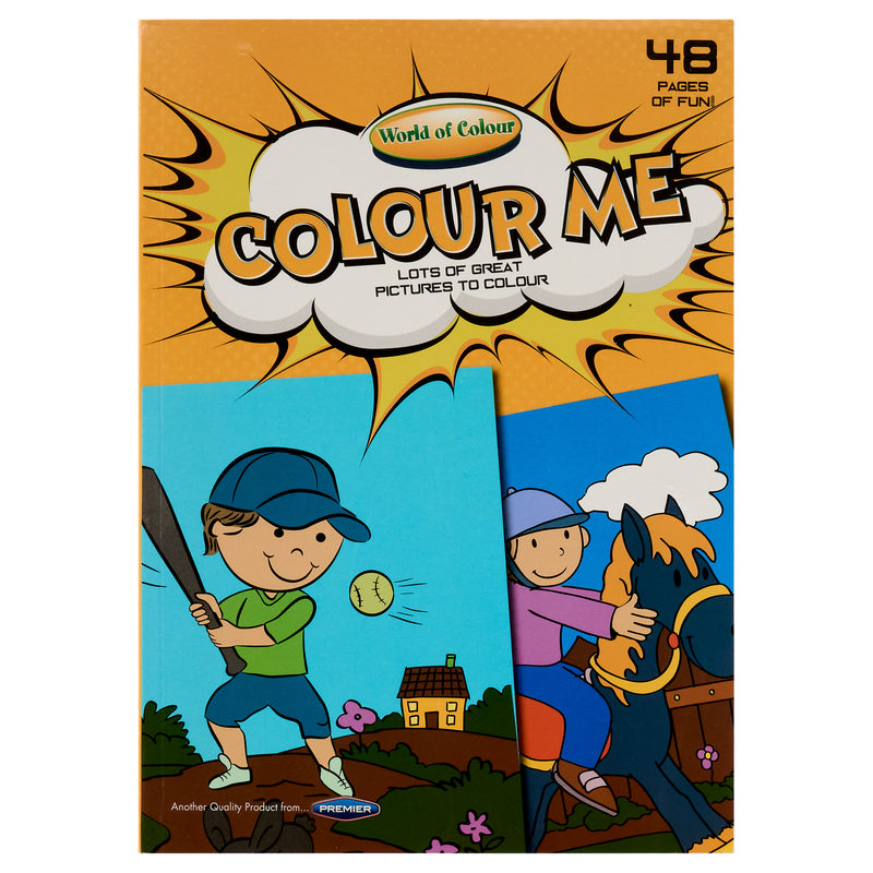 World of Colour A4 Perforated Colour Me Colouring Book - 48 Pages - Holiday Adventures