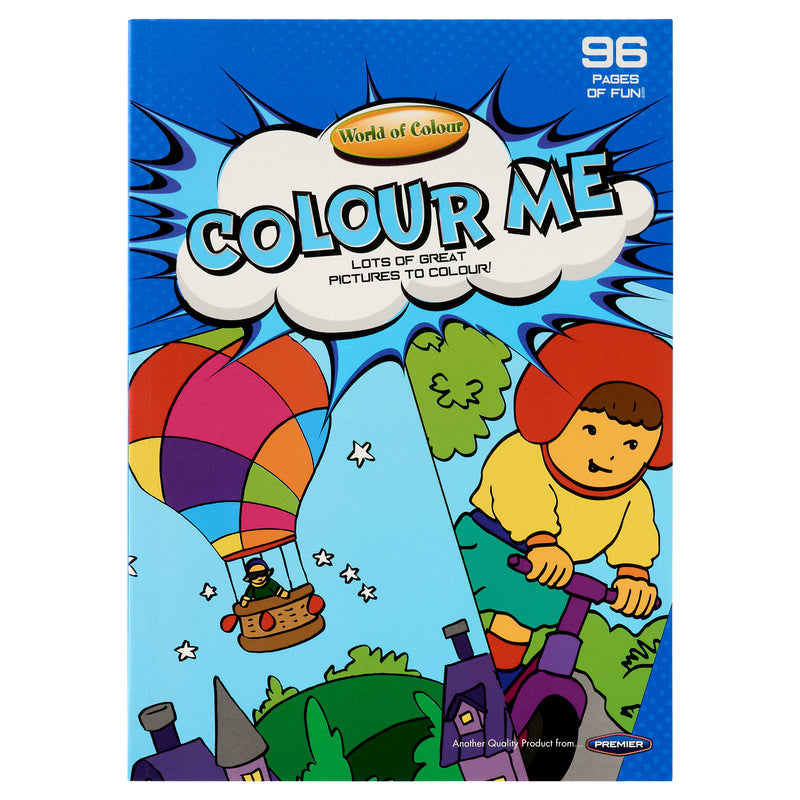 World of Colour A4 Perforated Colour Me Colouring Book - 96 Pages -