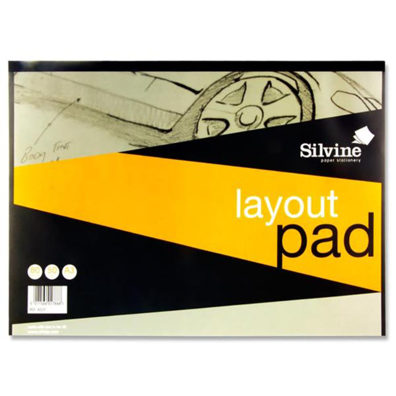 Silvine A3 Layout Pad - 50gsm - 80 Sheets