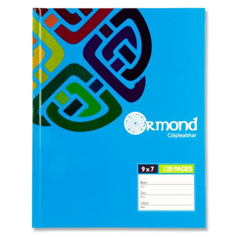 Ormond 9x7 Hardcover Exercise Book - 128 Pages - Blue