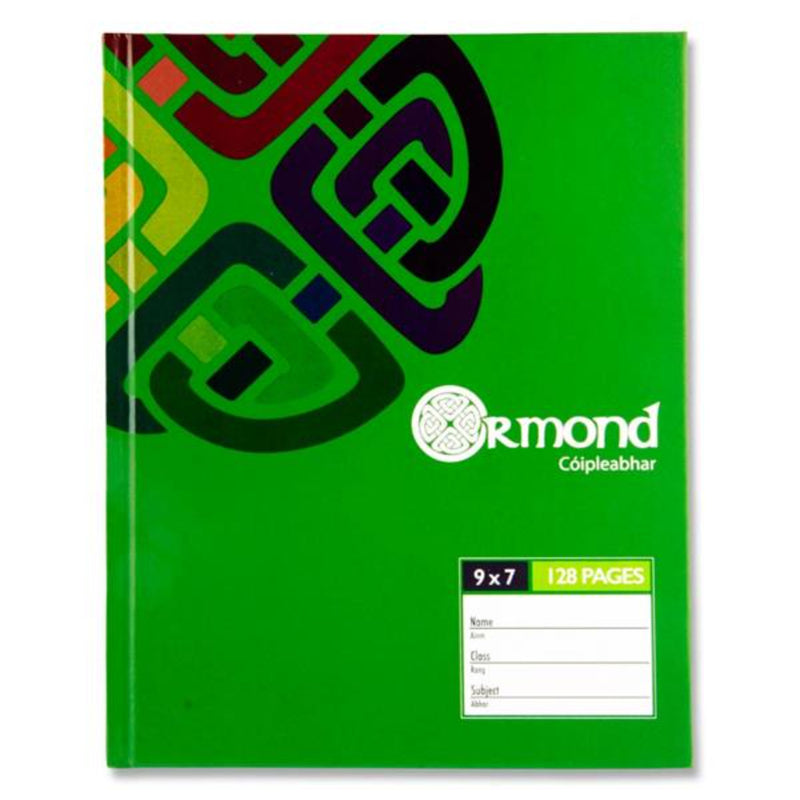 Ormond 9x7 Hardcover Exercise Book - 128 Pages - Green