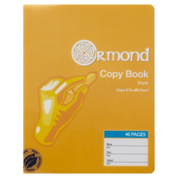 Ormond Durable Cover Blank Copy Book - 40 Pages