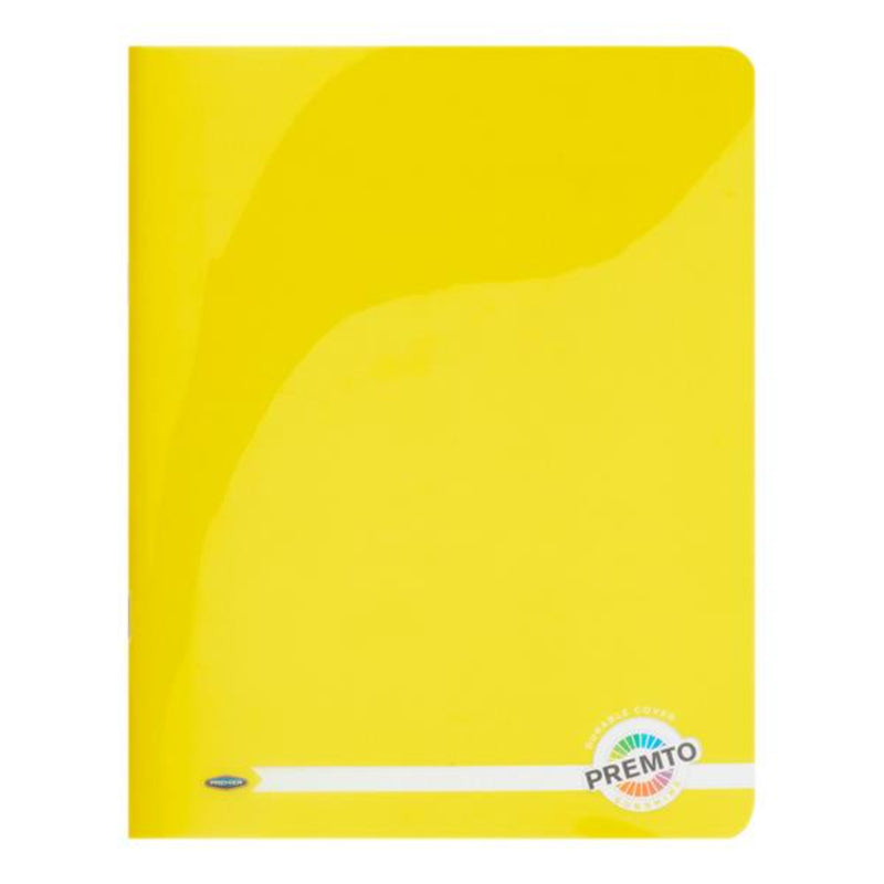 Premto 9x7 Durable Cover Exercise Book - 128 Pages -Sunshine Yellow