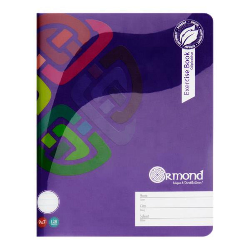 Ormond 9x7 Durable Cover Exercise Book - 128 Pages - Purple