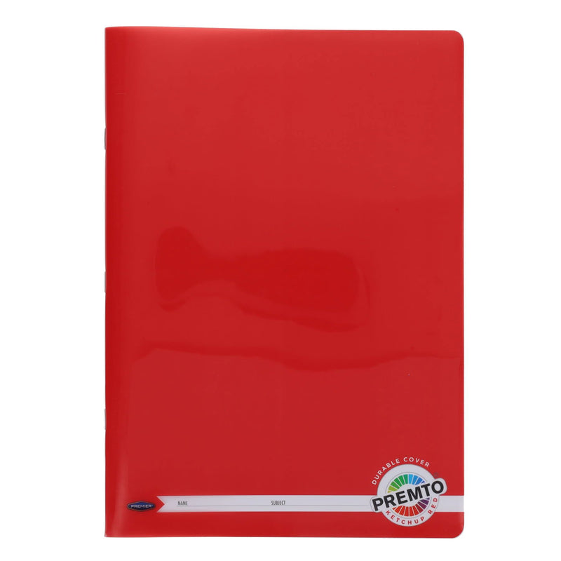Premto A4 Durable Cover Manuscript Book S1 - 120 Pages - Ketchup Red