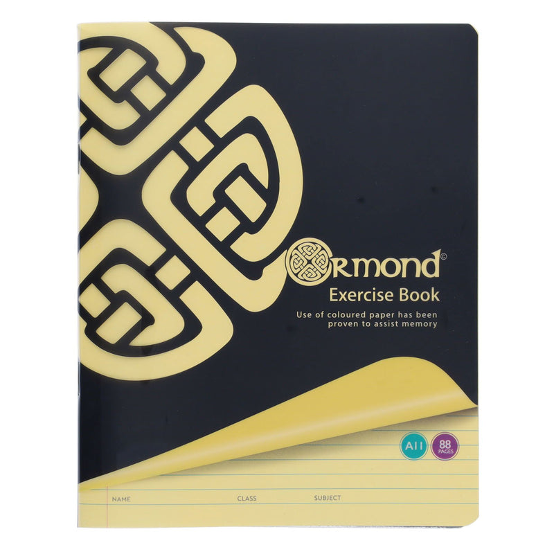 Ormond A11 Visual Memory Aid Durable Cover Copy Book - 88 Pages - Yellow