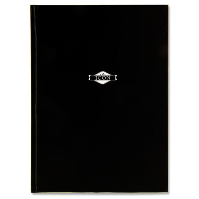 Icon A4 Hardcover Sketch Book Black Cover - 135gsm - 64 Sheets