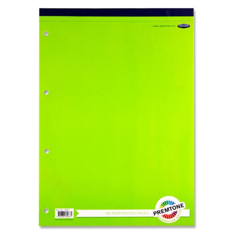 Premto A4 Refill Pad - Top Bound - 160 Pages - Caterpillar Green