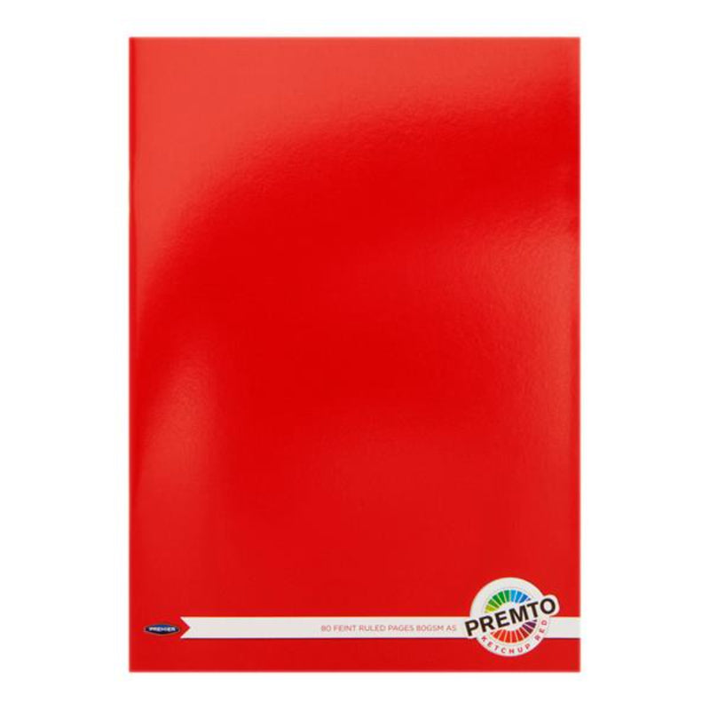 Premto A5 Notebook - 80 Pages - Ketchup Red