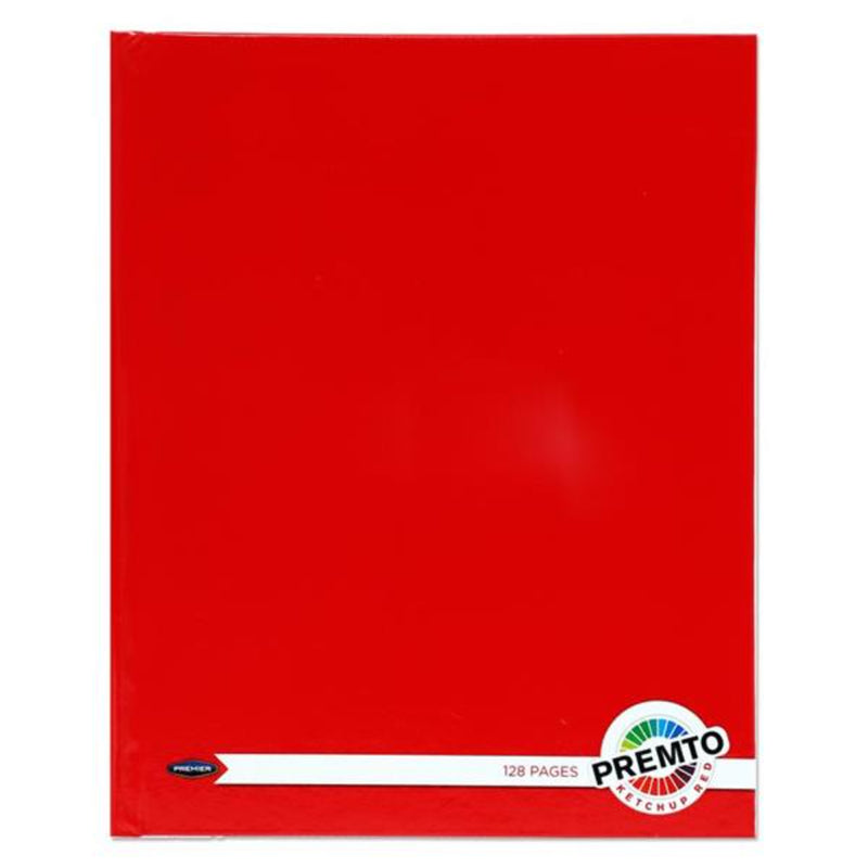 Premto 9x7 Hardcover Notebook - 128 Pages - Ketchup Red