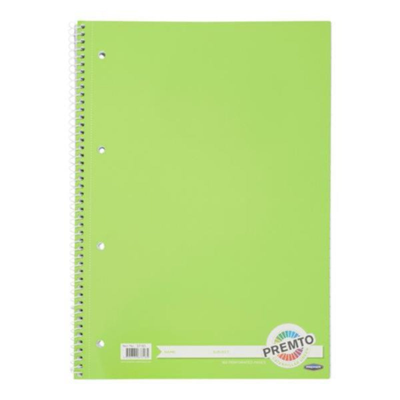 Premto A4 Spiral Notebook - 160 Pages - Caterpillar Green