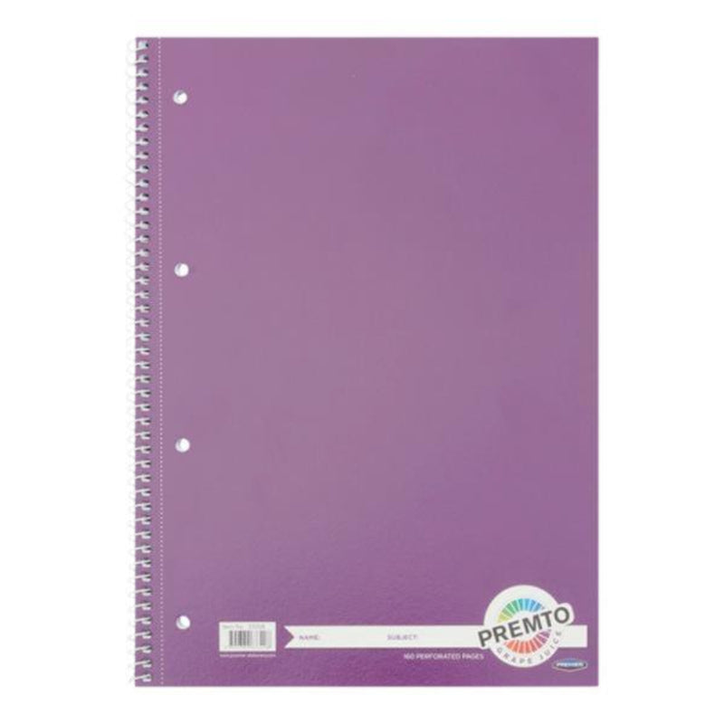 Premto A4 Spiral Notebook - 160 Pages - Grape Juice Purple