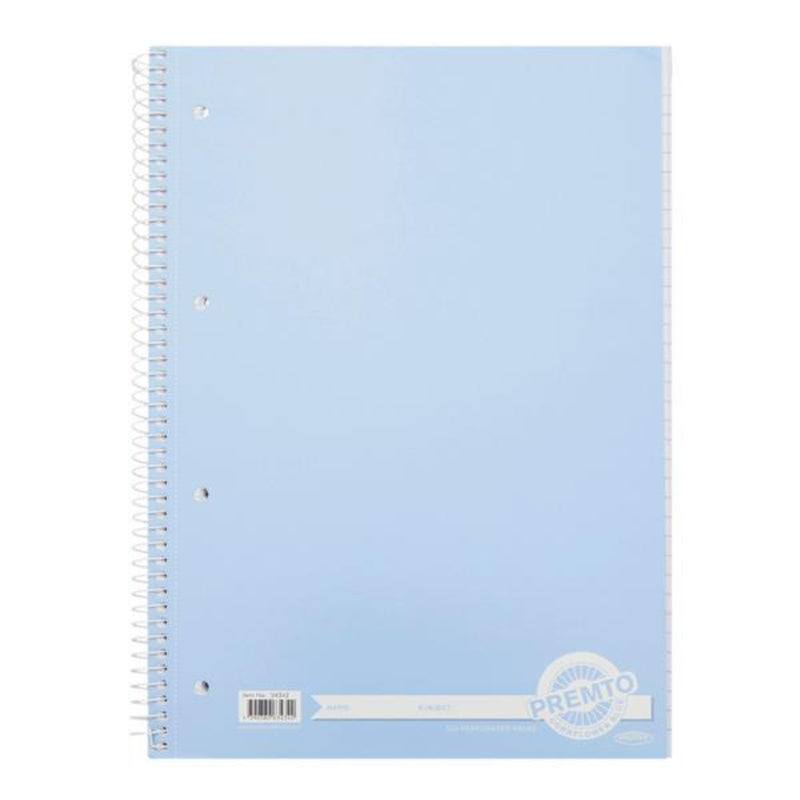 Premto Pastel A4 Spiral Notebook - 320 Pages - Cornflower Blue