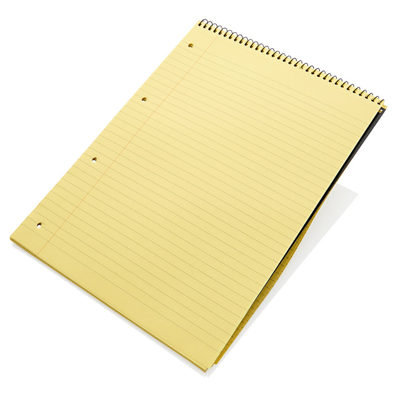 Concept A4 Spiral Visual Aid Memory Notebook - Canary - 160 Pages