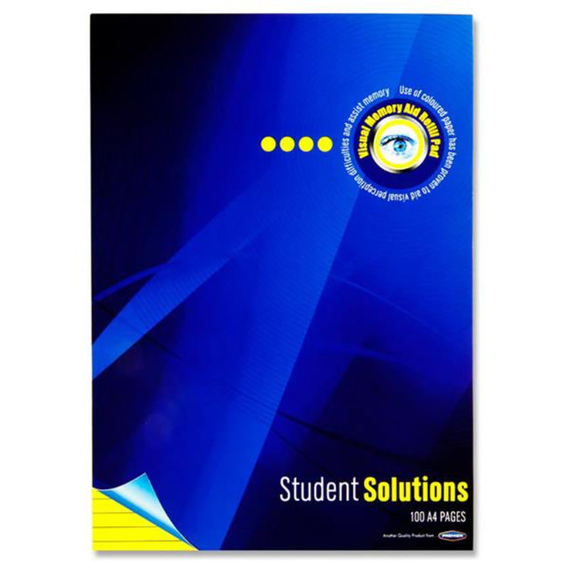 Student Solutions A4 Visual Memory Aid Refill Pad - 100 Pages - Yellow