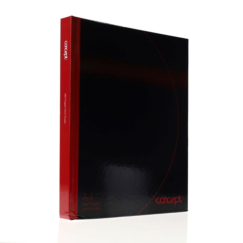 Premier A4 Hardcover Notebook - 80gsm - Red & Black - 384 Pages