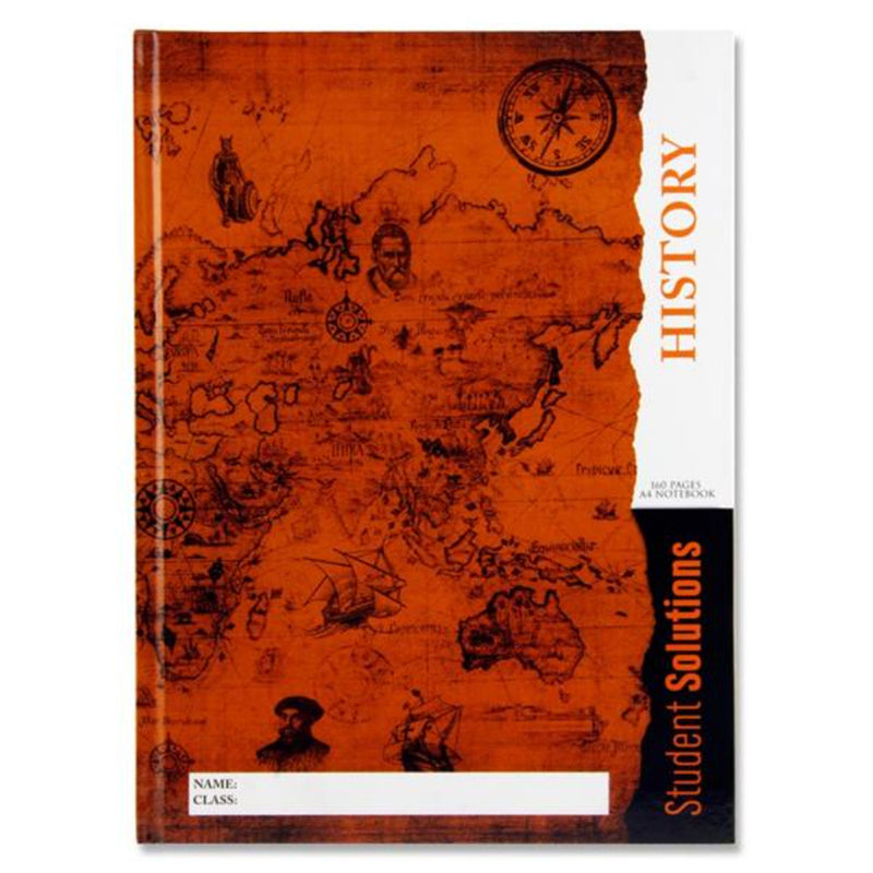 Student Solutions A4 Hardcover Subject Notebook - 160 Pages - History