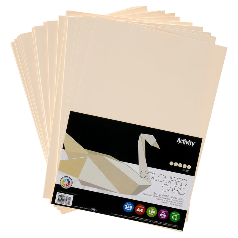 Premier A4 Activity Card - 160gsm - Ivory - 250 Sheets