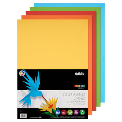 Premier Activity A3 Card - 160gsm - Rainbow - 200 Sheets