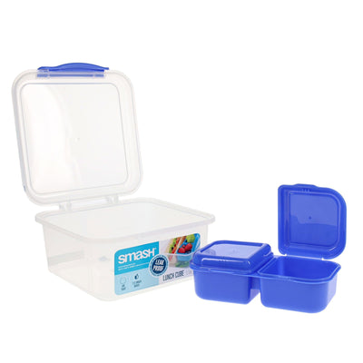 Smash Leakproof Lunch Cube with Compartments - 1.15L - Blue