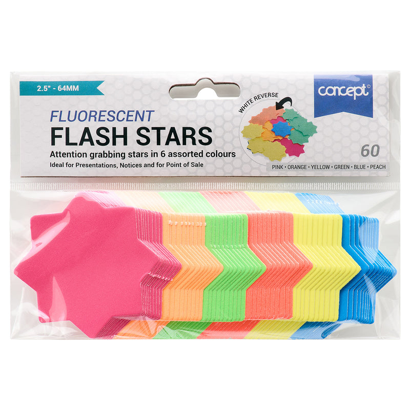 Concept 2.5 Flash Stars - Pack of 60