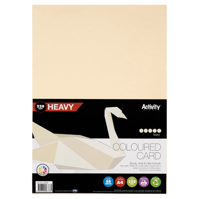 Premier A4 Heavy Card - 220gsm - Ivory - 50 Sheets