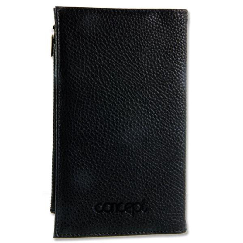 Concept 96 x 166mm Leather Journal with Zip Pocket - 192 Pages