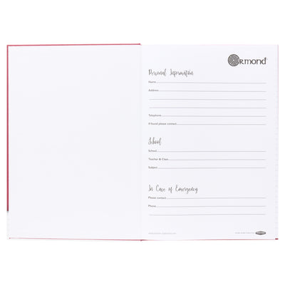 Ormond A4 Hardcover Notebook - 160 Pages - Pack of 3