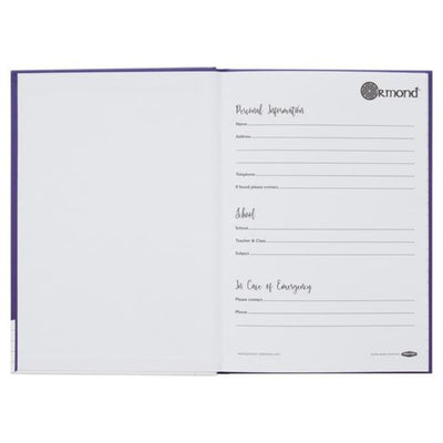 Ormond A5 Hardcover Notebook - 160 Pages - Pack of 5