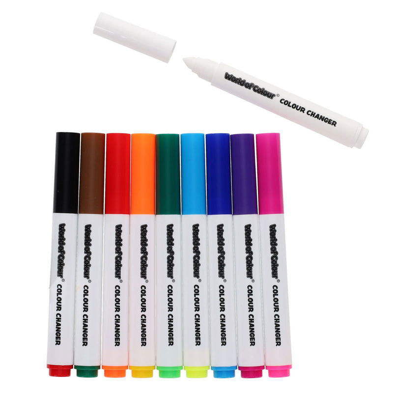 World of Colour Box of 9+1 Colour Changing Magic Markers