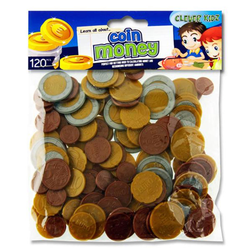 Clever Kidz Euro Coin Money Set - Pack of 120