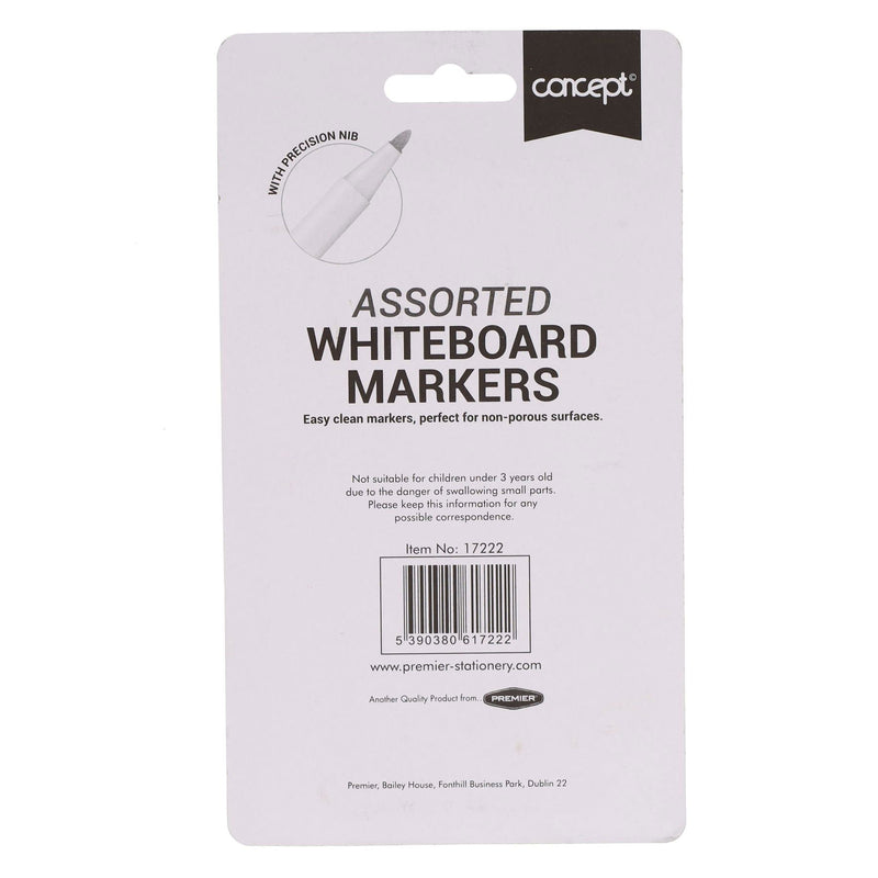 Concept Dry Erase Markers with Eraser Lid - Pack of 5