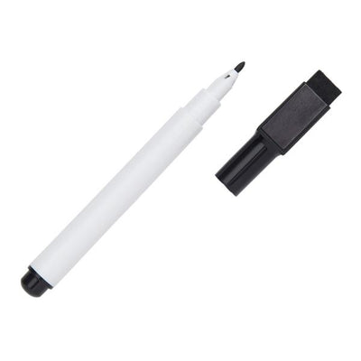 Premier Office Dry Wipe Markers with Eraser - Black - Pack of 3