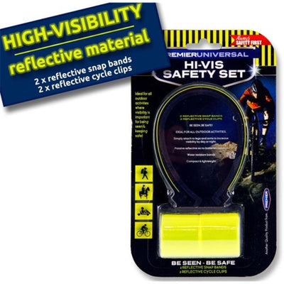 Premier Universal Hi-viz Reflective Bicycle Safety Set - 3 Pieces