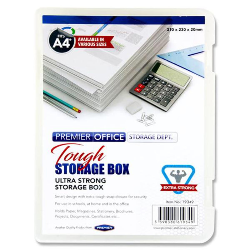 Premier Office A4+ Ultra Strong Storage Box - White