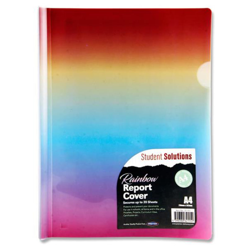 Student Solutions A4 Report Cover Folder - Rainbow